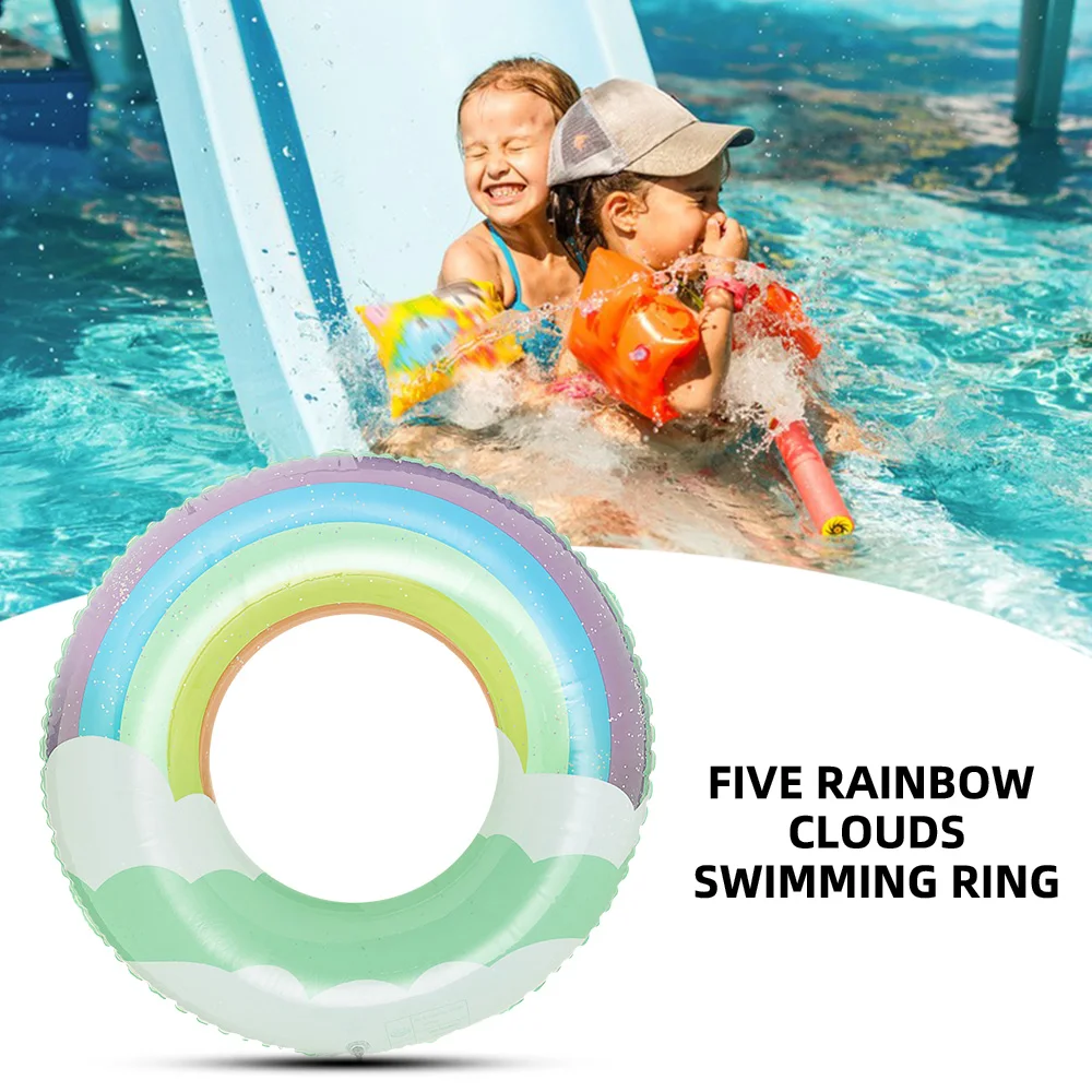 

Thickened Sequins Swimming Ring Pool Floaties Underarm Ring Child Floating Ring Inflatable Pool Water Fun Toy Waist Swim Ring