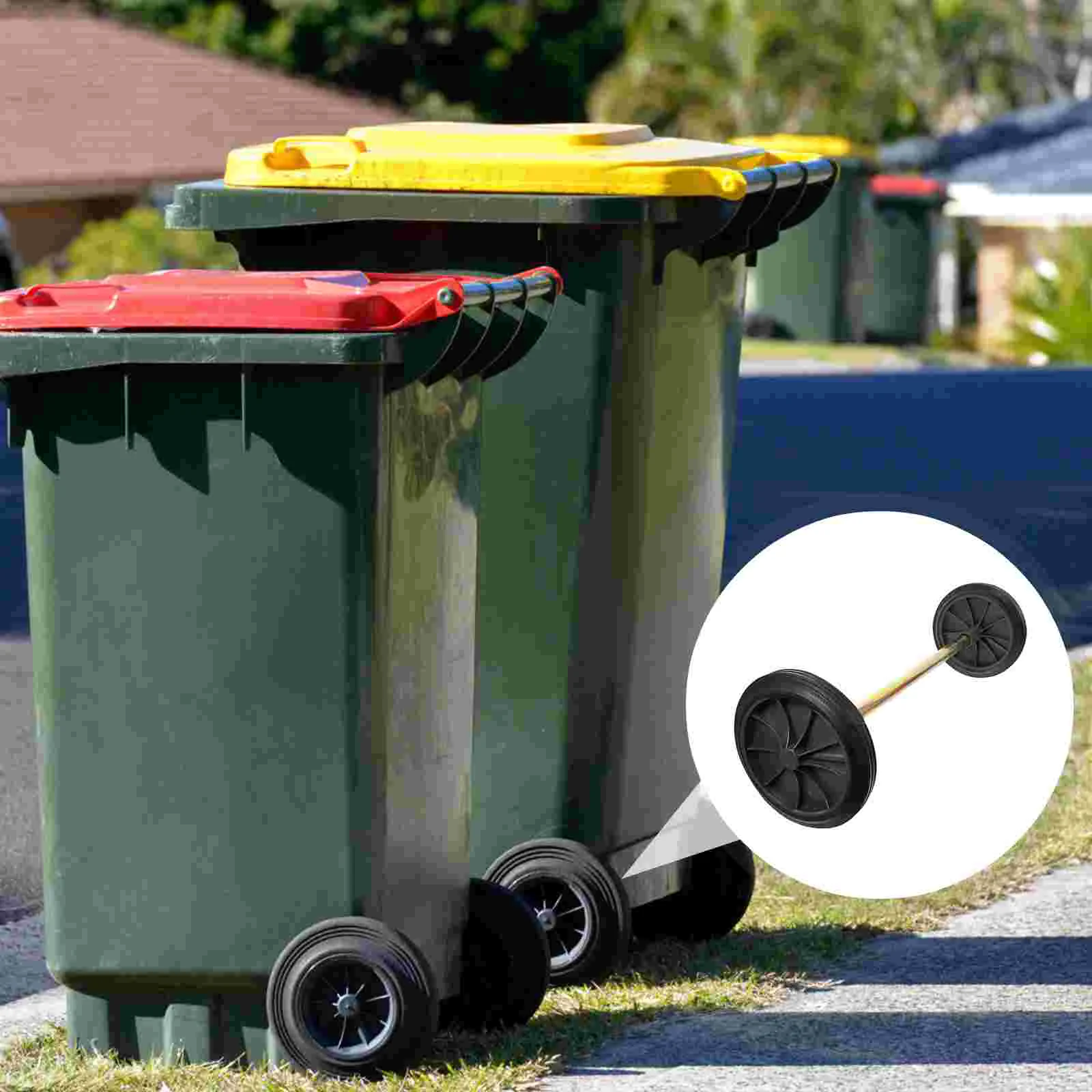 

Trash Can Accessories Waste Bin Wheels Wastebasket Pulley Replacement Repair Tools Movable Outdoor Cans