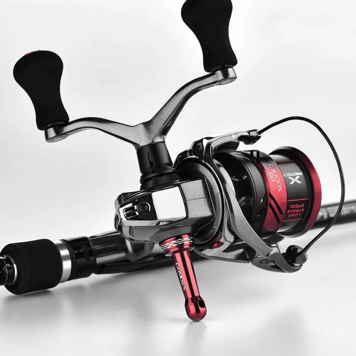 Фото Алюминиевая подставка Gomexus R1 42 мм для катушек Shimano Daiwa 2500-5000 с защитой от перекоса №3