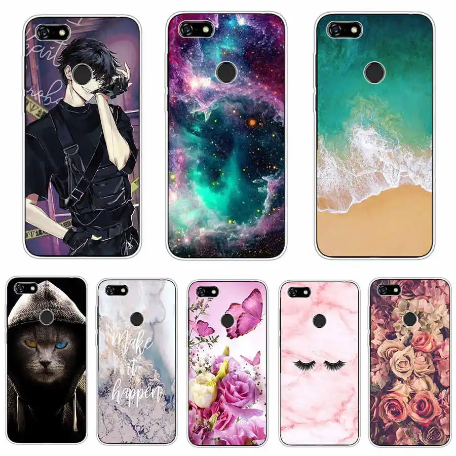 

For Lenovo A5 Case 5.45" L18021 L18081 Soft Clear TPU Slicone Color Paint Mobile Cases Phone Shell Cover Fundas