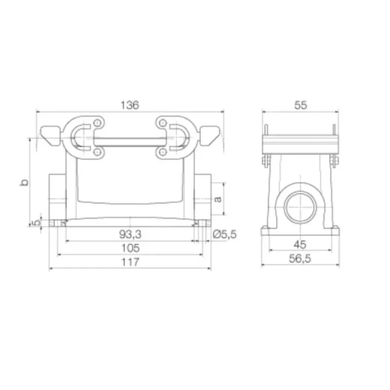 Фото Новый Оригинальный Закрытый Базовый Блок Weidmüller Heavy Duty HDC 16B SBU 2M25G 1788240000 №2
