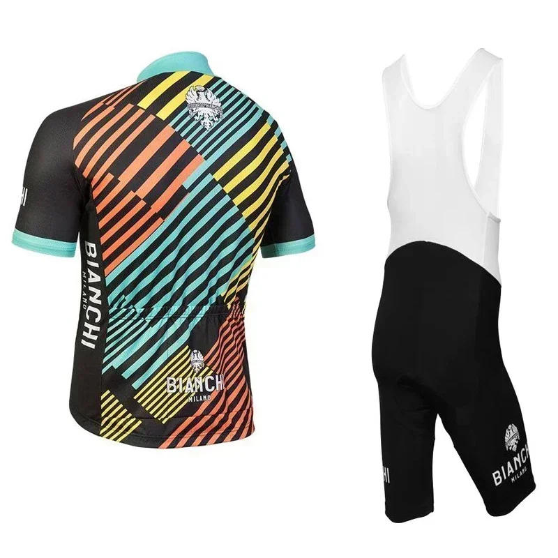 Новый летний комплект из трикотажа для велоспорта с короткими рукавами Maillot Ropa