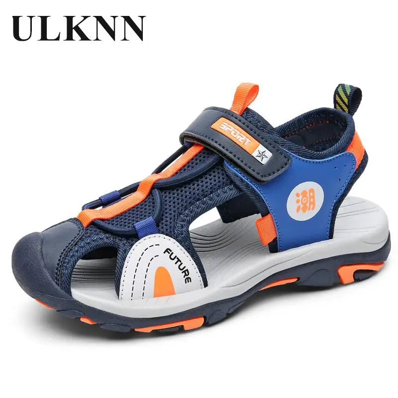 

Детские сандалии, Новинка лета 2023, детская пляжная обувь Baotou, уличные спортивные сандалии для мальчиков и девочек, мягкая Розовая обувь 28-39