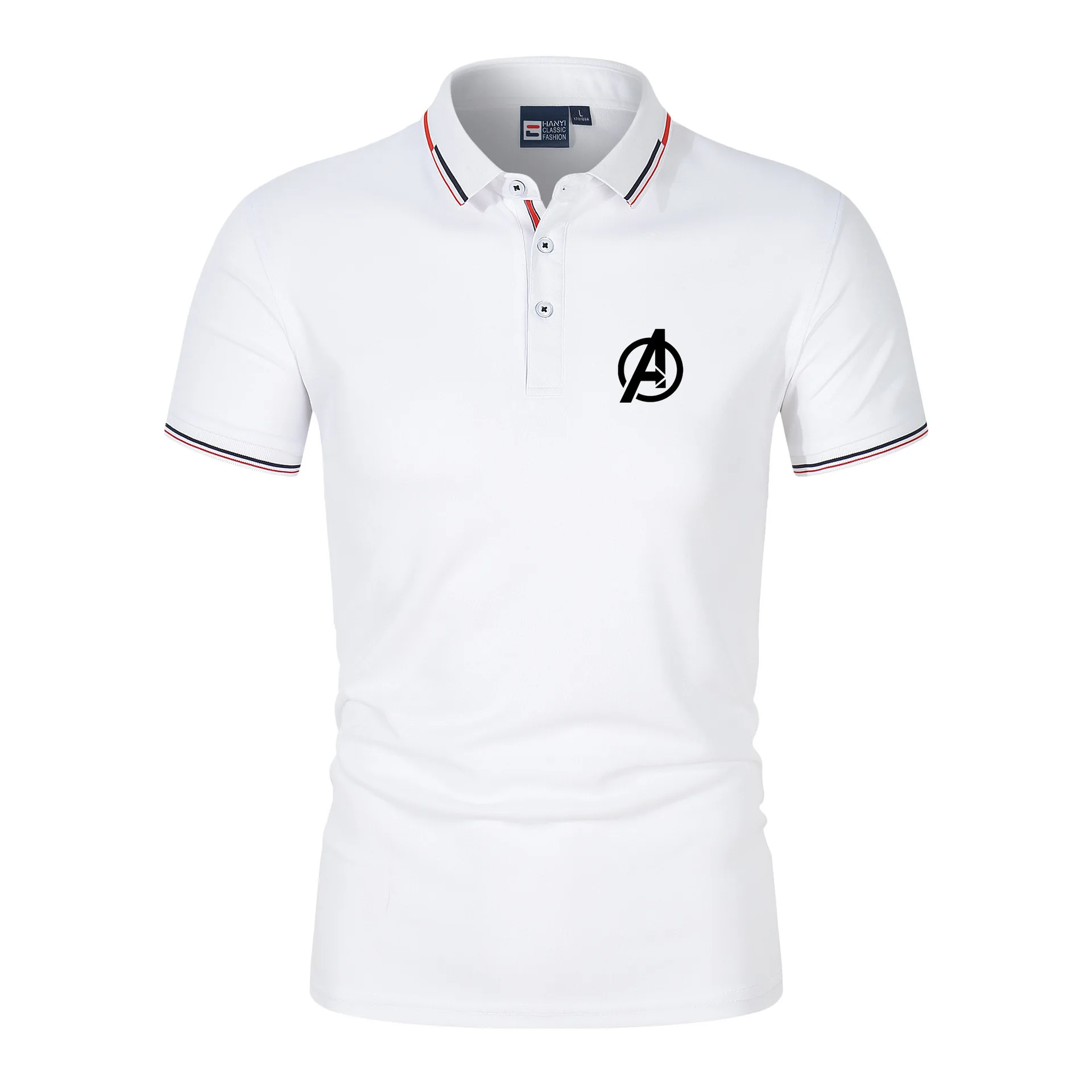 

Summer Men's Fashion Sports POLO Shirt Classic Logo Breathable Fitness Outdoor T-shirt High Quality Slim Print Short Sleeve