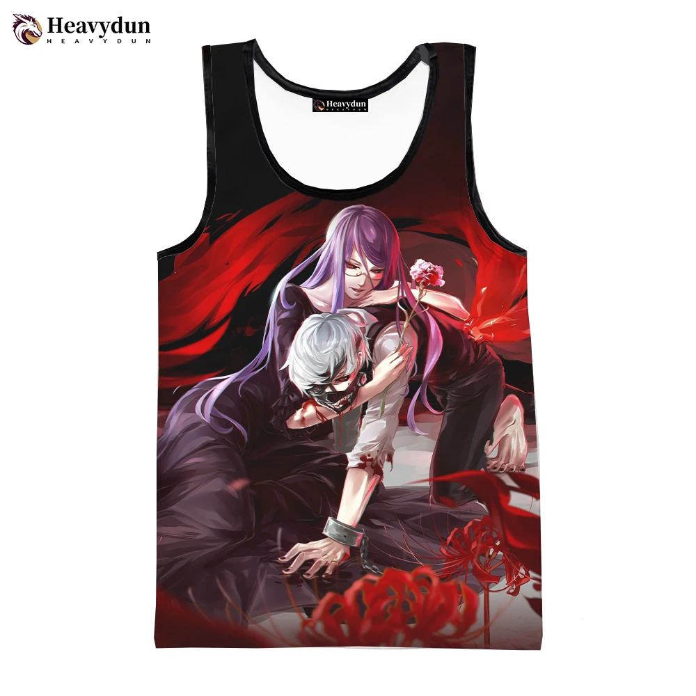 

Коллекция 2023, топы с 3D принтом аниме Токийский Гуль, Мужская одежда, женская уличная одежда, топы большого размера, рубашки без рукавов