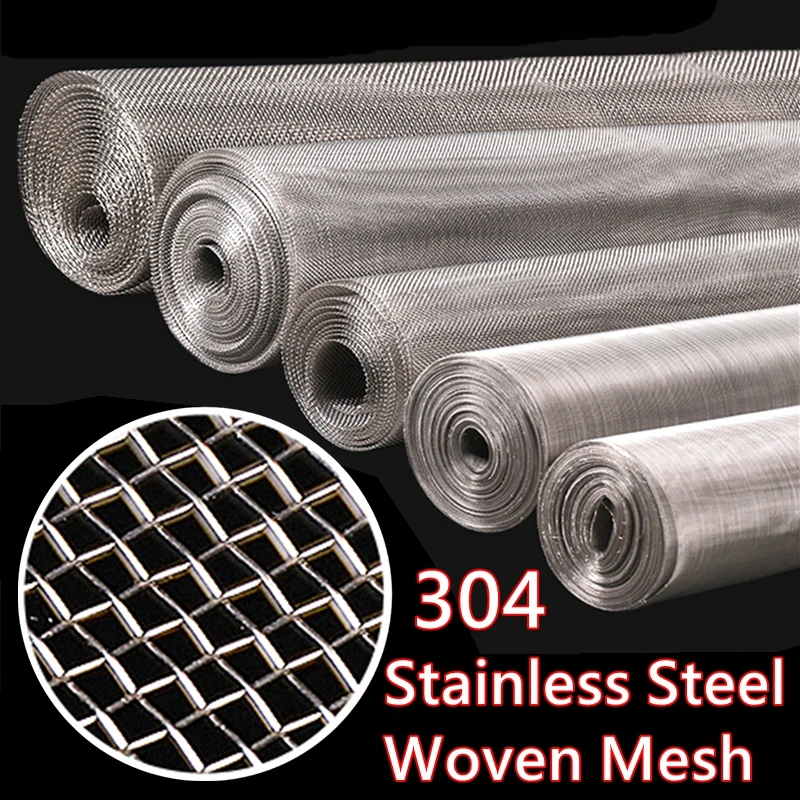

304 Stainless Steel Mesh 50cm Width Food Filter Metal Net Filtration Woven Wire Sheet Screening Filter Home Kitchen Strainers