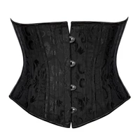 corset palace new four button palace girdle jacquard short steel corset womens shapewear