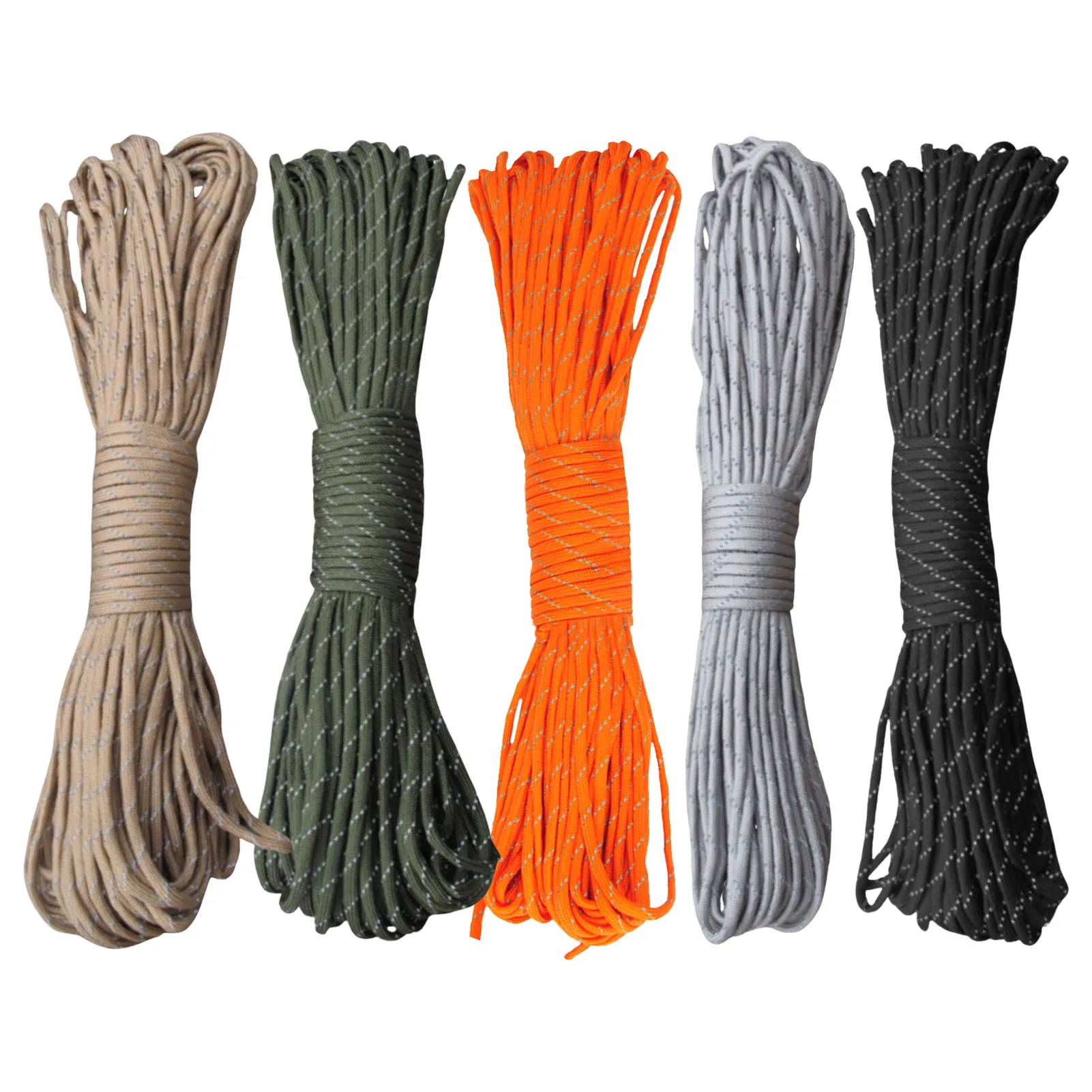 

31M Reflective Parachute Cord 1pc Nylon Lanyard Tents Rope For Camping Tent Outdoor Packaging Great For Bracelets & Lanyards