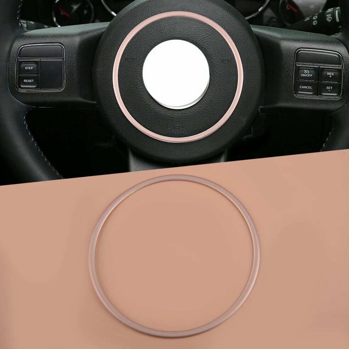 Центральная накладка на руль автомобиля золотое украшение подходит для Jeep Wrangler