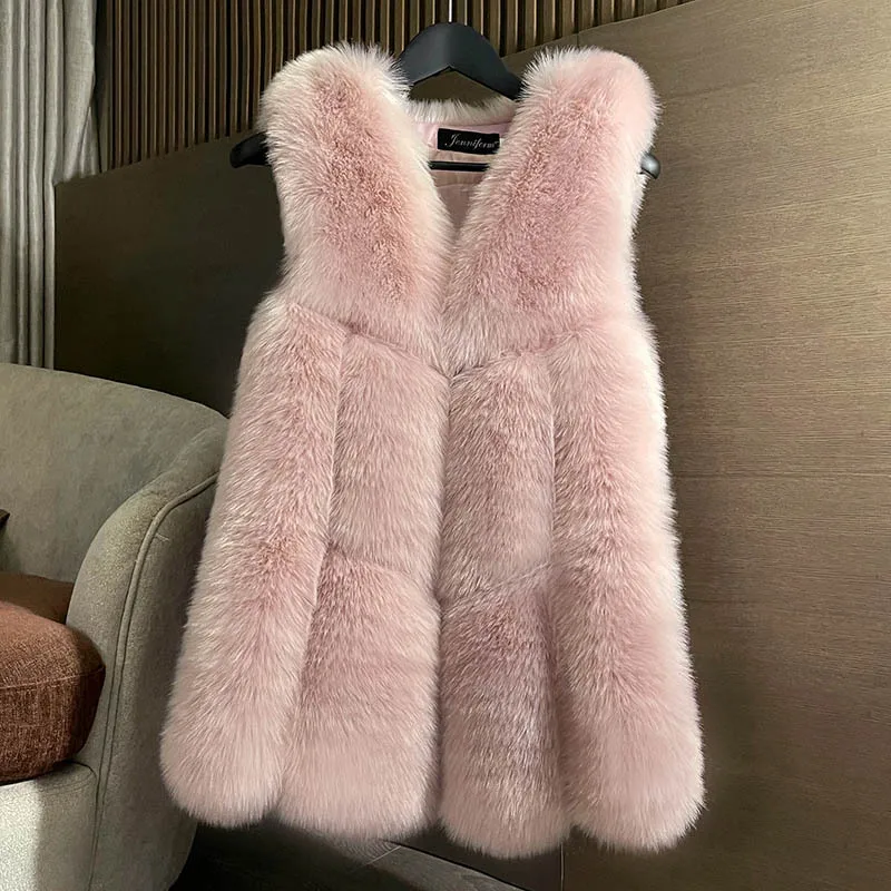 Hairy Coat Woman Faux Fox Fur Shawl European American Autumn Winter Fashion Luxury Warm Furry Synthetic Elegant Vests Free Ship