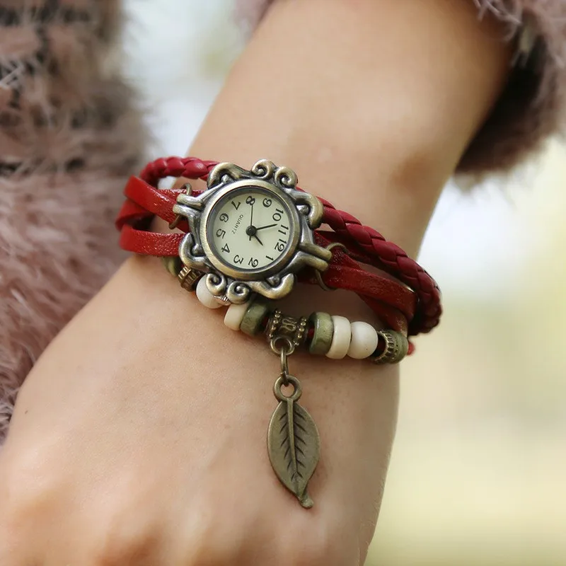Women's Watch With Genuine Leather Strap And Couple Bracelet, Both Boys And Girls Like Punk Watches, Personalized Gifts