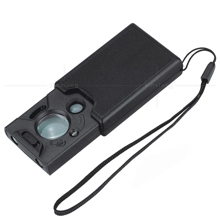 

Handheld Illuminated Magnifier 30X 45X 60X Magnifying Glass With LED Light Drawer-type LED Lupa Jewelry Loupe Mini Microscope