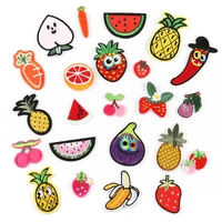 23pcs cartoon fruit series iron on embroidered patches for on clothes hat jeans skirt sheet repair sticker sew diy badge