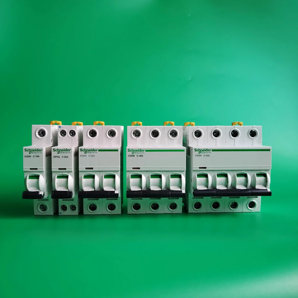 Acti9 C Curve Schneider Electric Switch IC65N 1P 1A 2A 3A 4A 6A 10A 16A 20A 25A 32A 40A 50A 63A Вакуумный мини-выключатель
