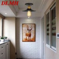 dlmh american style ceiling lamp industrial retro led fixtures decorative for corridor indoor lighting