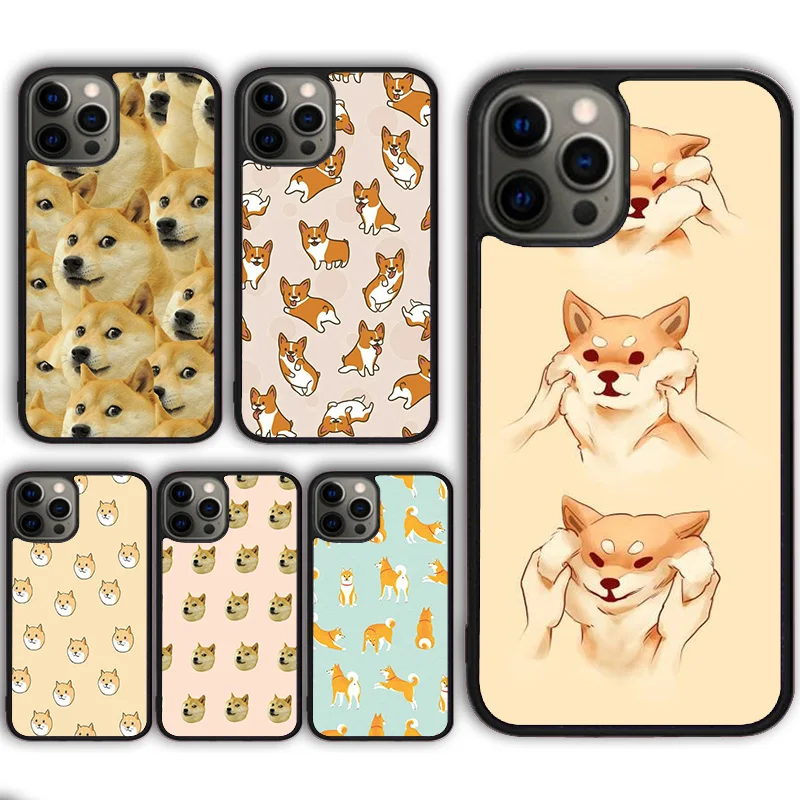 Funny Shiba Inu Phone Case Cover for iPhone 16 15 SE2020 13 14 11 12 Mini Pro Max 6 7 8 Plus coque fundas Shell