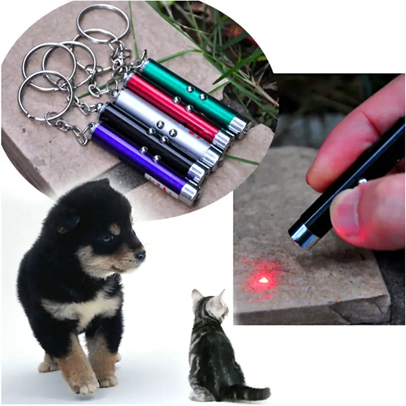 

6pcs Led Lights Funny Cat Stick Toys Cat Dog Pointer Red Light Sticks Pen Inttoyeractive Toy And Lighting 2-In-1 Pet Accessories