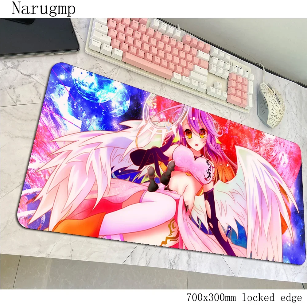 Фото Коврик для мыши No Game No Life, игровой коврик для киберспорта 700x300x3 мм, аксессуары для ПК, компьютера, геймера, большой коврик, толстые коврики для ноутбука, стола №2