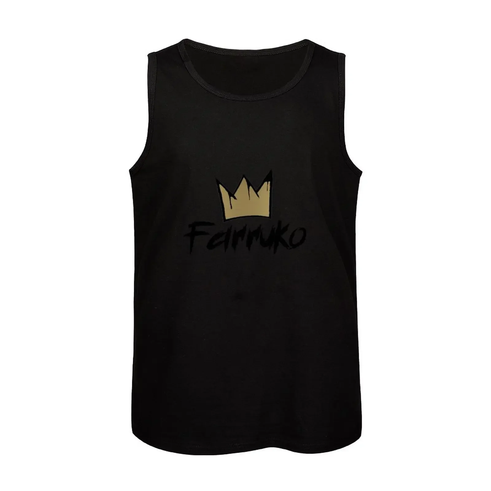 Новинка майка Farruko с биркой и декоративной короной одежда для тренажерного зала