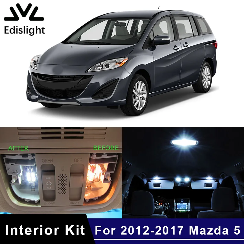 

10 шт., посылка льные лампы для салона Mazda 5 2012-2017