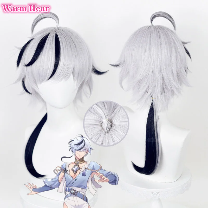 

Blade Cosplay Wig Game Nu: Carnival Long 62cm Silver White Wig Cosplay Anime Heat Resistant Synthetic Hair Party Wigs + Wig Cap