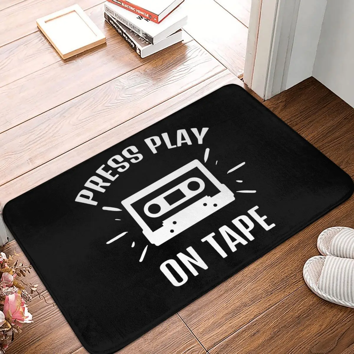 

Tape Kitchen Non-Slip Carpet Black And White Bedroom Mat Welcome Doormat Floor Decoration Rug