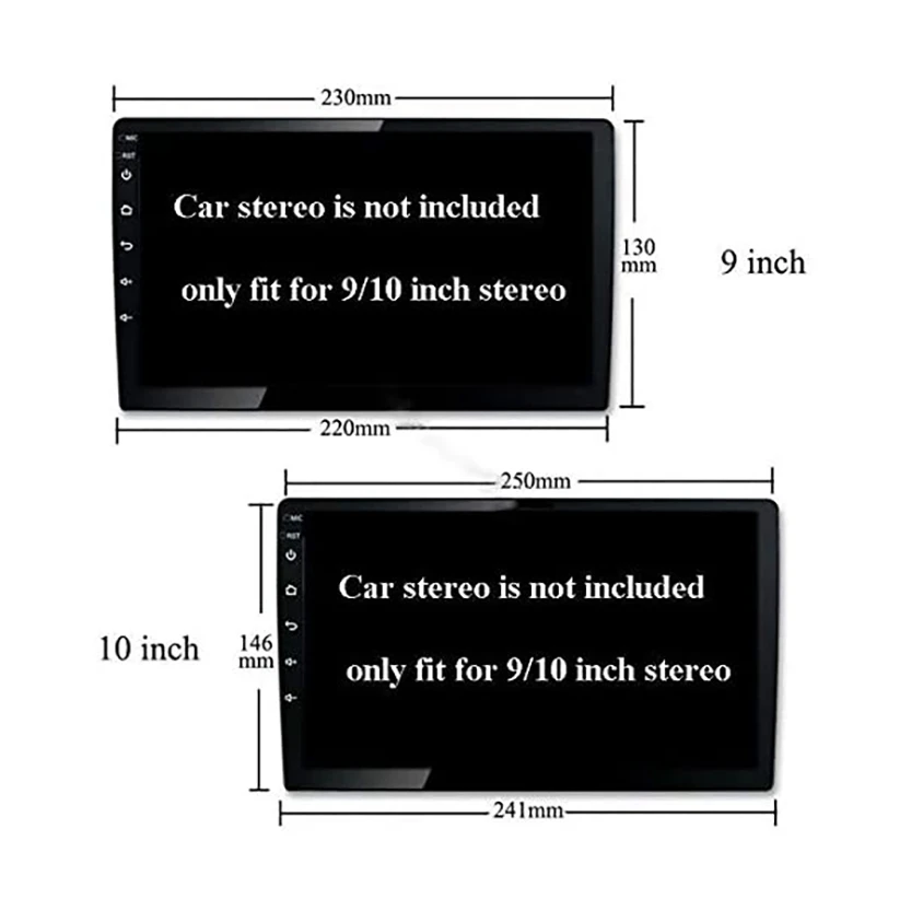 9-дюймовый автомобильный радиоприемник стерео панель приборной панели лицевая DVD