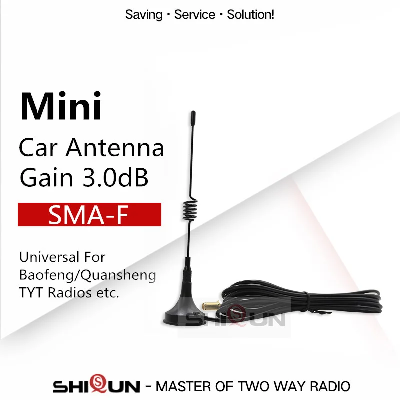 

UT-108UV Mini Car Antenna SMA-F for Baofeng-888S UV-82 H777 UV-5R UV-9R Quansheng TG-UV2 Car Walkie Talkie Antenna Accessories