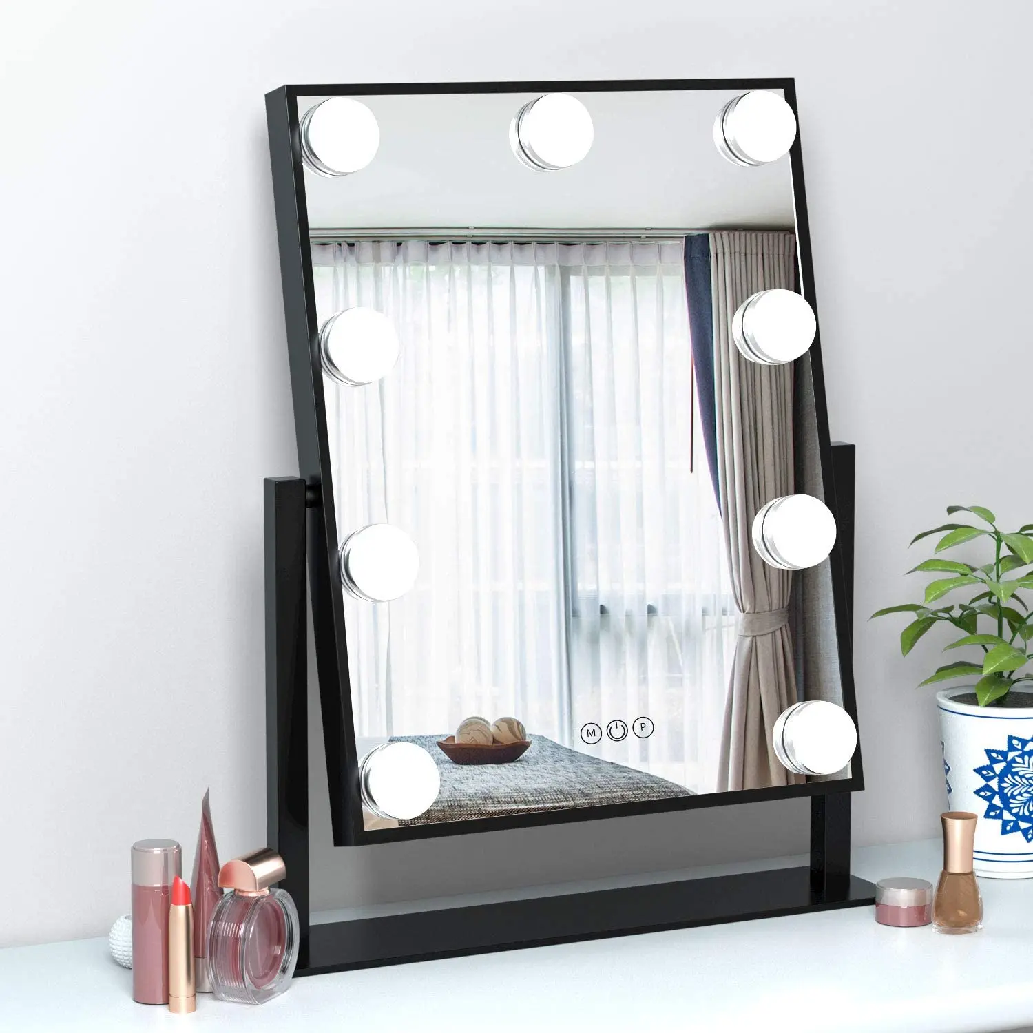 

LED Makeup Mirror Touch Screen 3 Light Hollywood Vanity Mirroir 10X Magnifying Compect Cosmetics Mirror Dressing table mirror