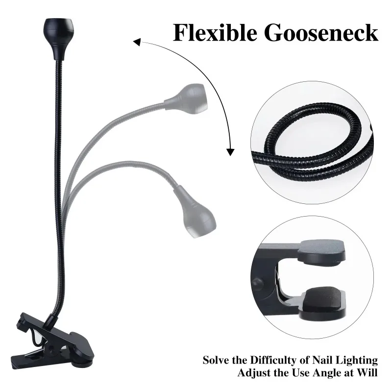 Светодиодная ультрафиолетовая УФ-лампа для сушки ногтей настольный гибкий