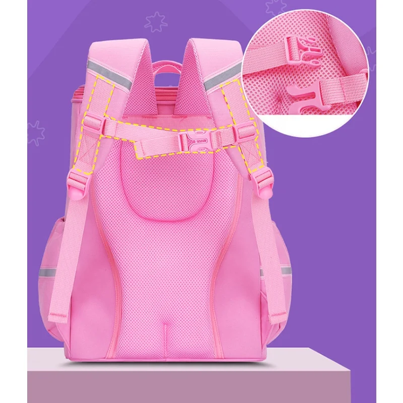 Children Cute Rainbow Donut 3D Backpacks New Girls Sweet Students Grade 3-6 Cartoon Large Capacity Schoolbags Breathable Fashion