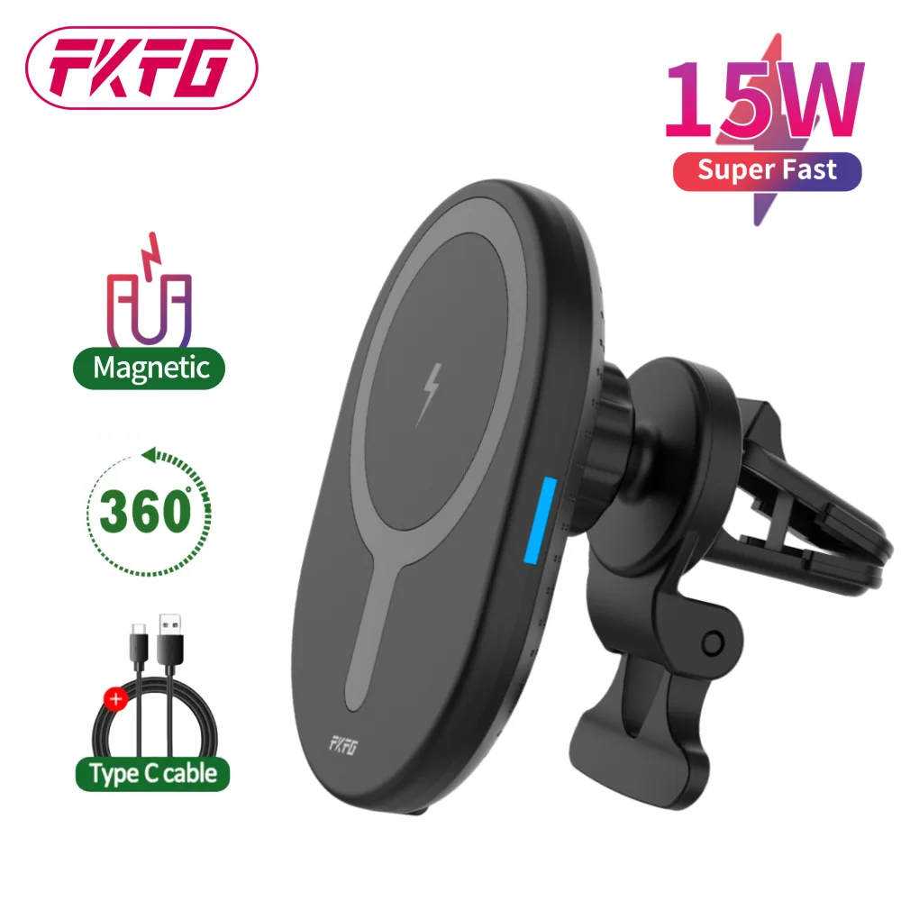 

Magnetic Wireless Car Charger Mount For IPhone 12 13 14 Samsung Xiaomi Mini Magsafe Fast Charging Station Air Vent Phone Holder