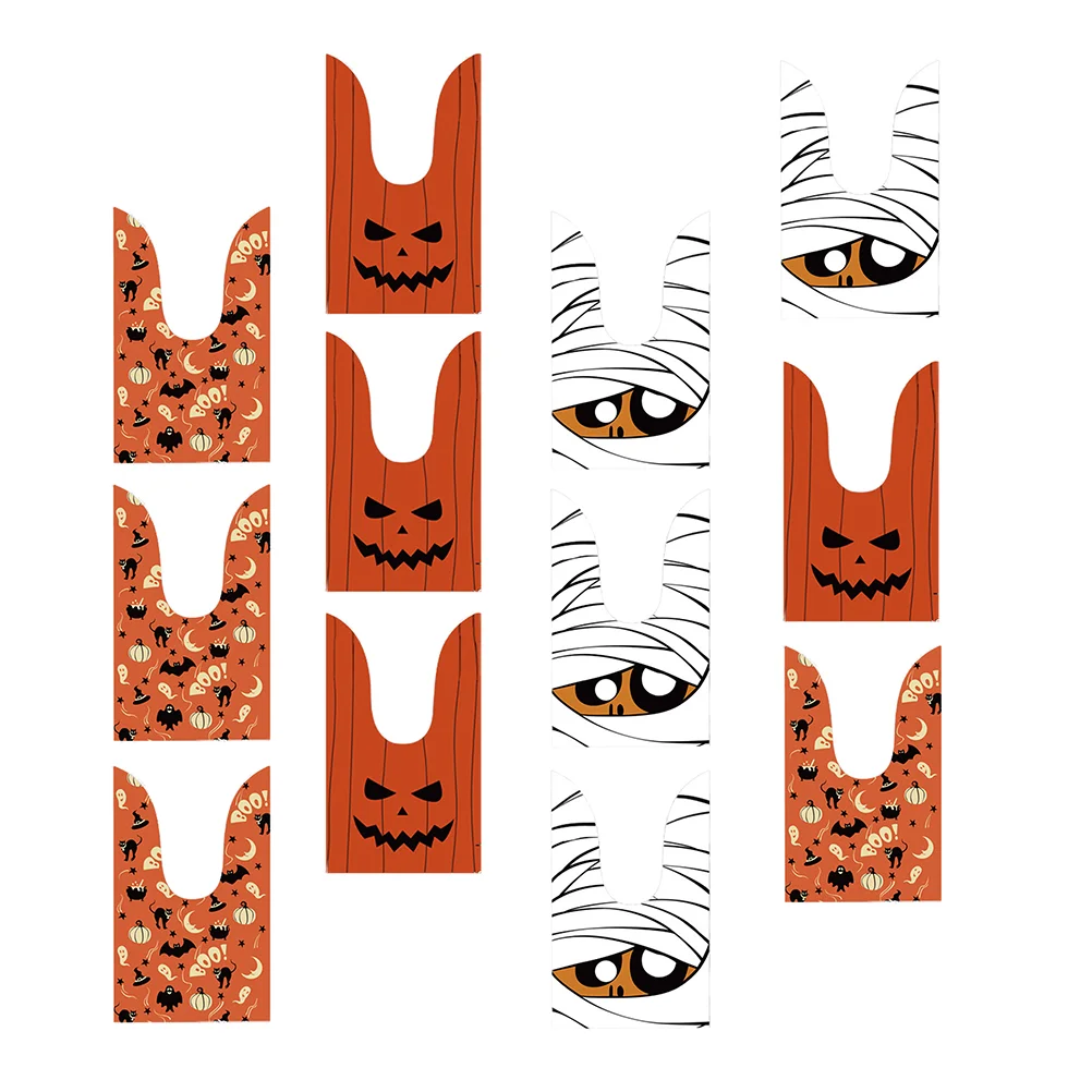 

150 Pcs Biscuit Halloween Bunny Popcorn Snack Bags Eva Biscuits Packing