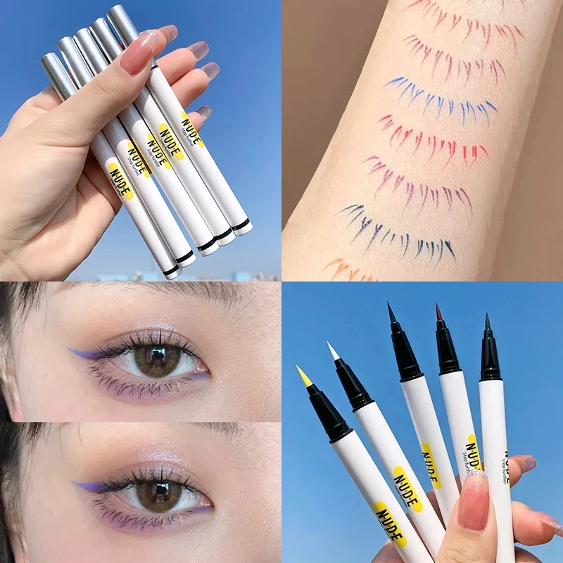 

Подводка для глаз водостойкая ручка Точная жидкая подводка для глаз гладкая осветляющая подводка для глаз искусственный инструмент для ма...