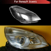 auto head lamp light case for renault scenic car front headlight lens cover lampshade glass lampcover caps headlamp shell