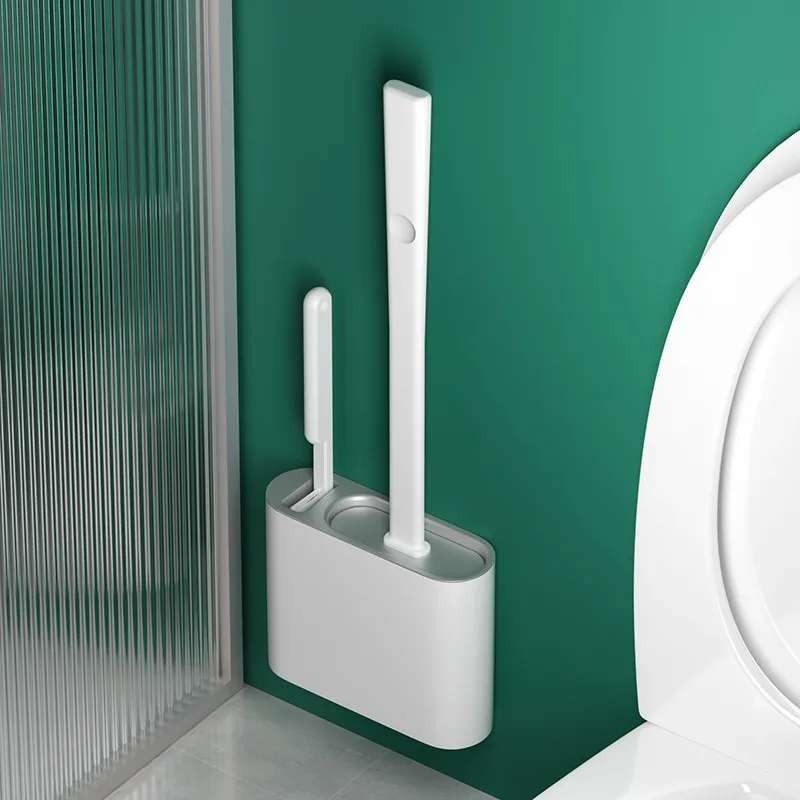 

Силиконовая щетка и держатель для унитаза из термопластичной резины, щетка для унитаза с держателем, настенная подвесная щетка для унитаза, щетка для чистки туалета, ванной комнаты