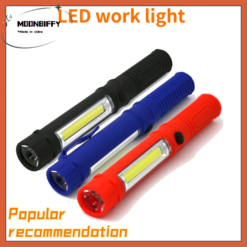 

Multifunction COB LED Mini Pen Light Work Inspection LED Flashlight Torch Lamp With the Bottom Magnet and Clip