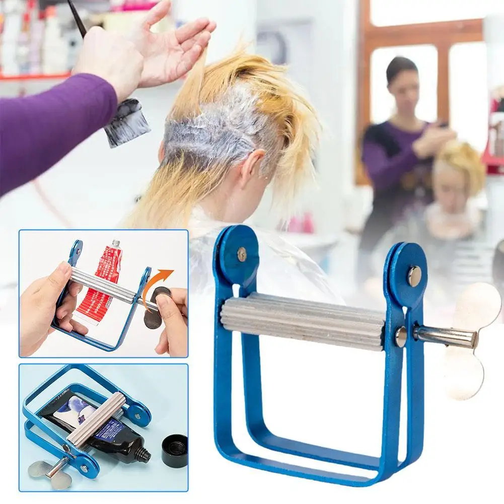 

1Pcs Lazy Toothpaste Dispenser Tube Squeezer Bathroom Metal Squeezer Tool Hair Color Dye Cosmetic Paint Squeezer Tube Tightener