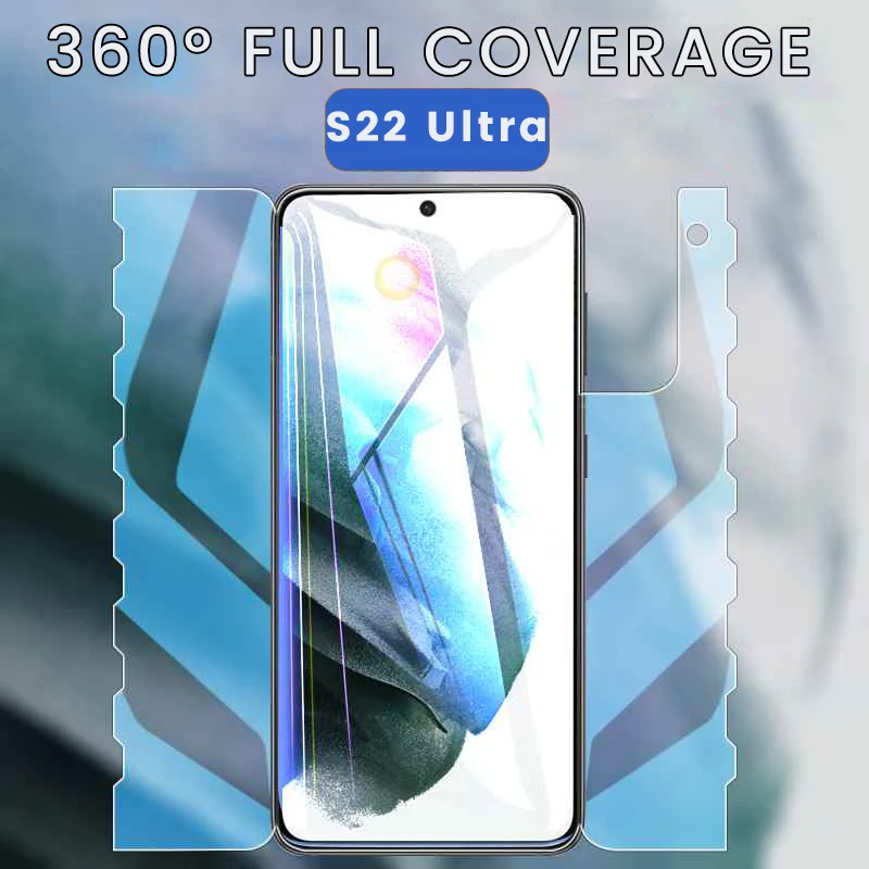 

Hydrogel Film for Samsung S22Plus S22 Ultra Full Cover Screen Protector Front Back Side Butterfly Film For S22+ S22Ultra 2022