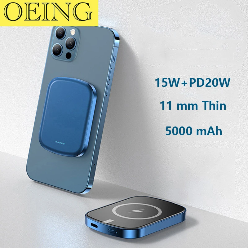 

10000mAh 15W Macsafe Powerbank Magnetic Wireless Portable Power Bank For iPhone 14 13 Pro Max External Auxiliary Battery Charger