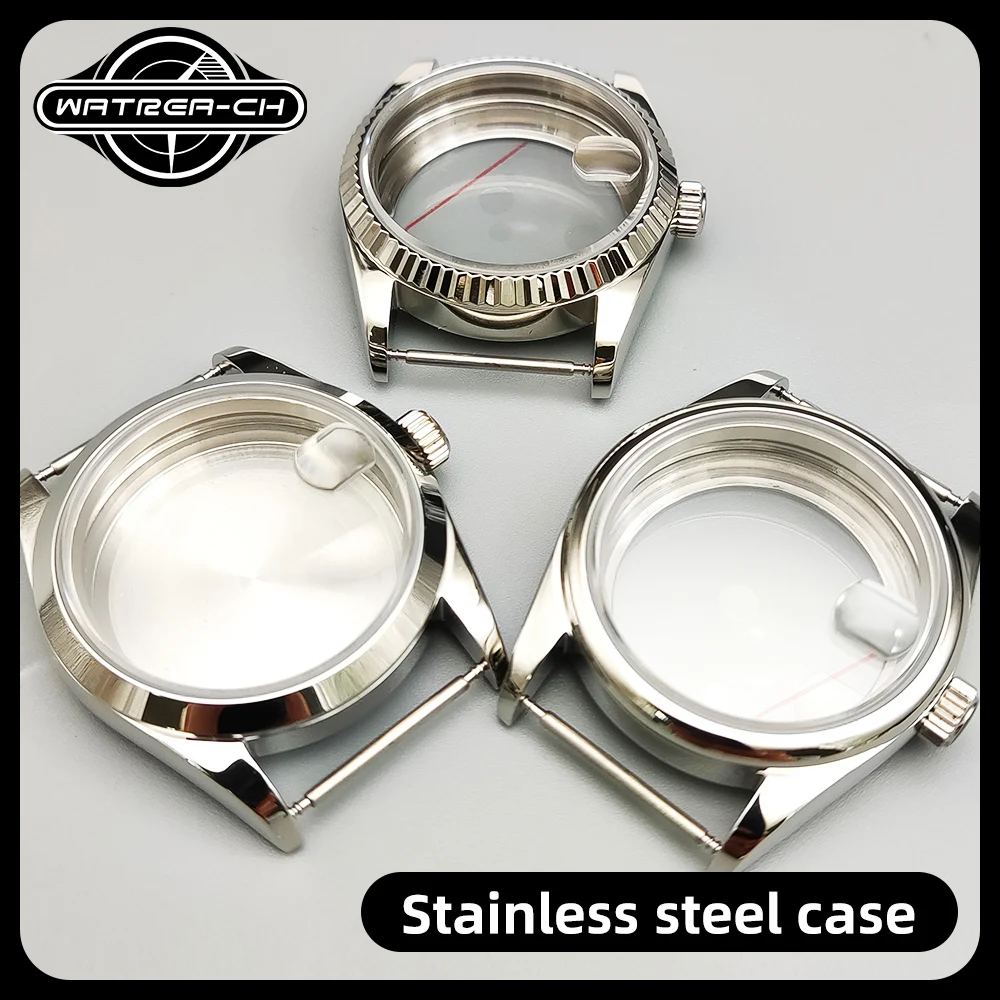 

Watch Case Constant Motion Log Consumable Case 36MM Stainless Steel Case Suitable for 4R/NH35 Sapphire Glass