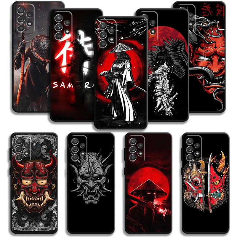 

Samurai Ghost Mask Terror Snake Case For Samsung Galaxy A73 A53 A71 A51 A41 A31 A33 A22 A12 A21s A13 A32 A52s A72 A52 A23
