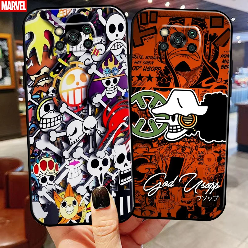 

One Piece Skull Logo For Xiaomi Poco X3 Pro NFC GT Phone Case Soft Carcasa Back Silicone Cover Black Coque