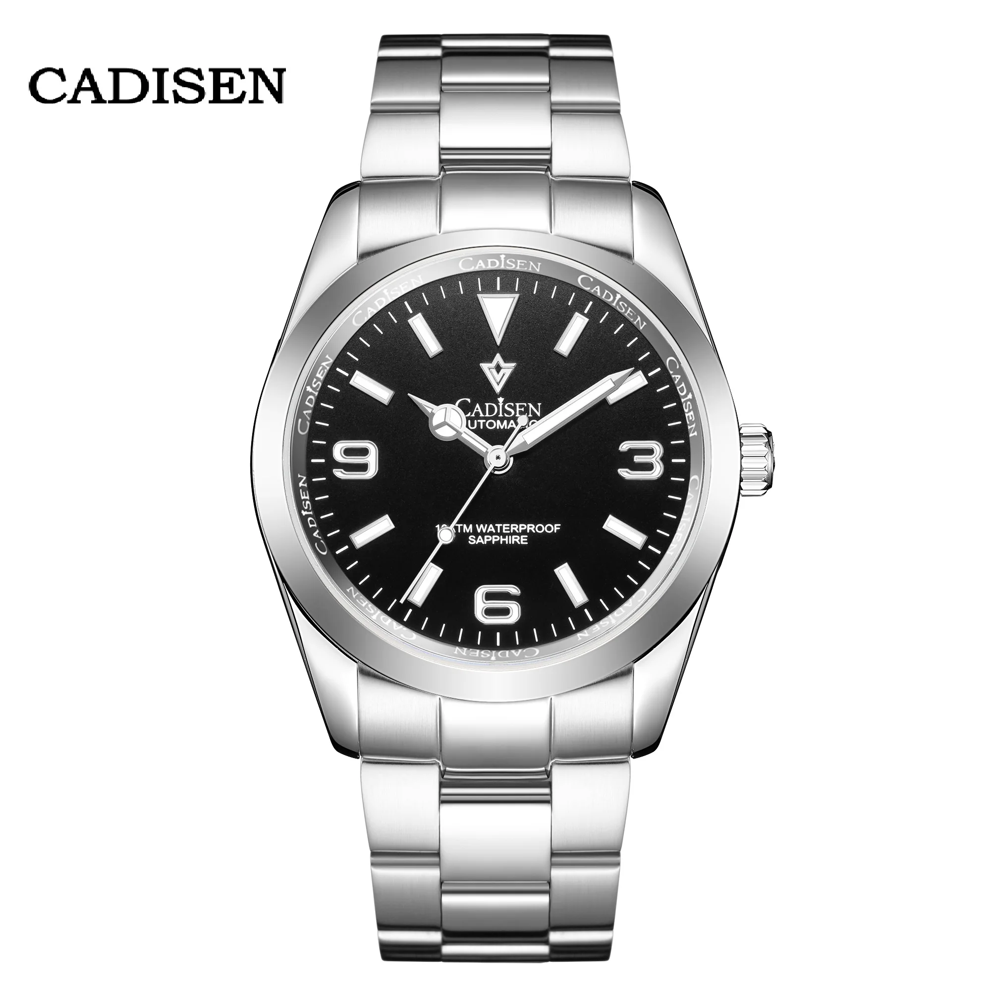 

CADISEN Clock C8205 Mechanical Wristwatch Sapphire Glass Miyota-8285 Movt Automatic Watch Waterproof 10Bar Week Date Watches Men