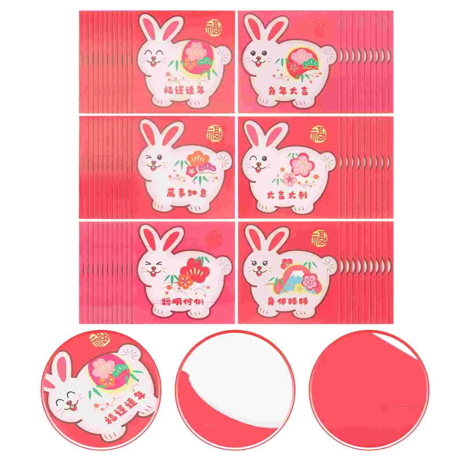 

Red Envelopes Packet Money Year Packets Festival Spring Envelope New Chinese Cash Bag Cartoontheluck Rabbit Paper Bags Style