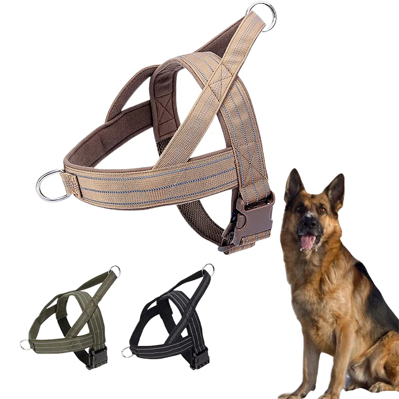 

Tactical Dog Harness Durable Pet Military Vest Training Harness Breathable Reflective For Small Medium Large Dog Accessories