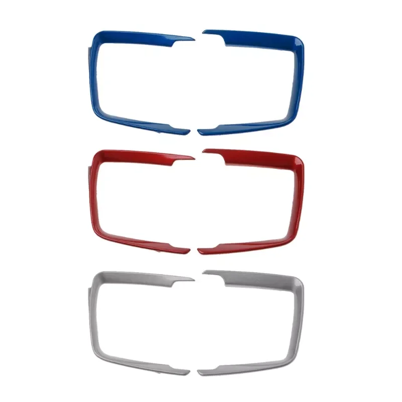 

AUTO PARTS 2 Pcs ABS Headlight Switch Frame Trim Adjustment Sticker