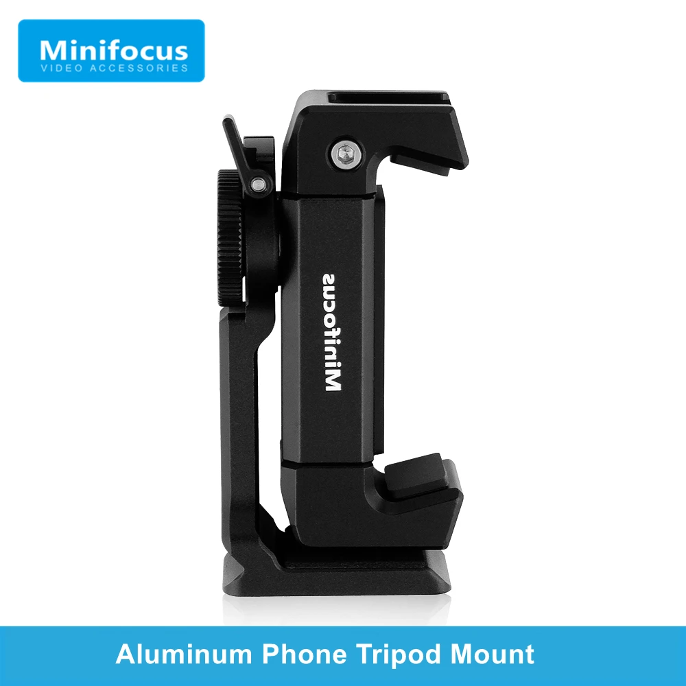 

Metal Phone Tripod Mount Cold Shoe Smartphone Holder Adapter with Arca Swiss 1/4" Screw Hole for iphone Live Video Vlogging Rig