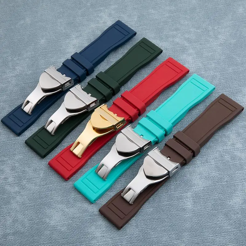 Ремешок для часов TINTAG Natural FKM мягкий резиновый браслет Tudor размеры 39/41 мм наследия