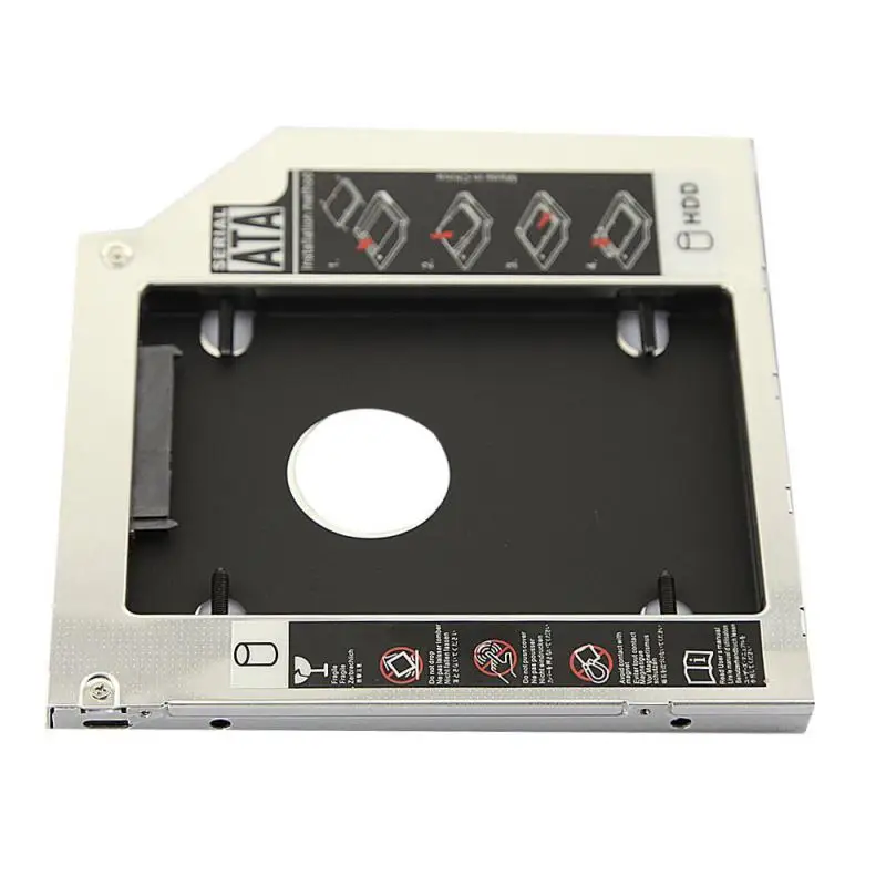 

Hot 9.5mm 12.7mm Aluminum 2nd Second Hdd Caddy 9.5mm SATA 3.0 Optibay 2.5'' SSD DVD CD-ROM Enclosure Adapter Hard Disk Drive